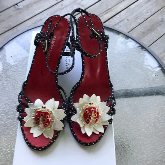 Ramon Tenza sz lady-bug blk/wht/red sandal